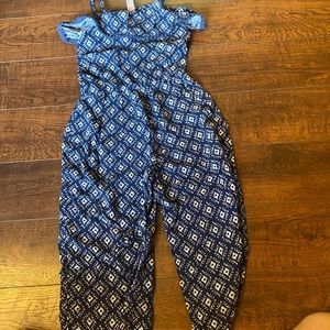 Cherokee blue and white jumpsuit the size extra small